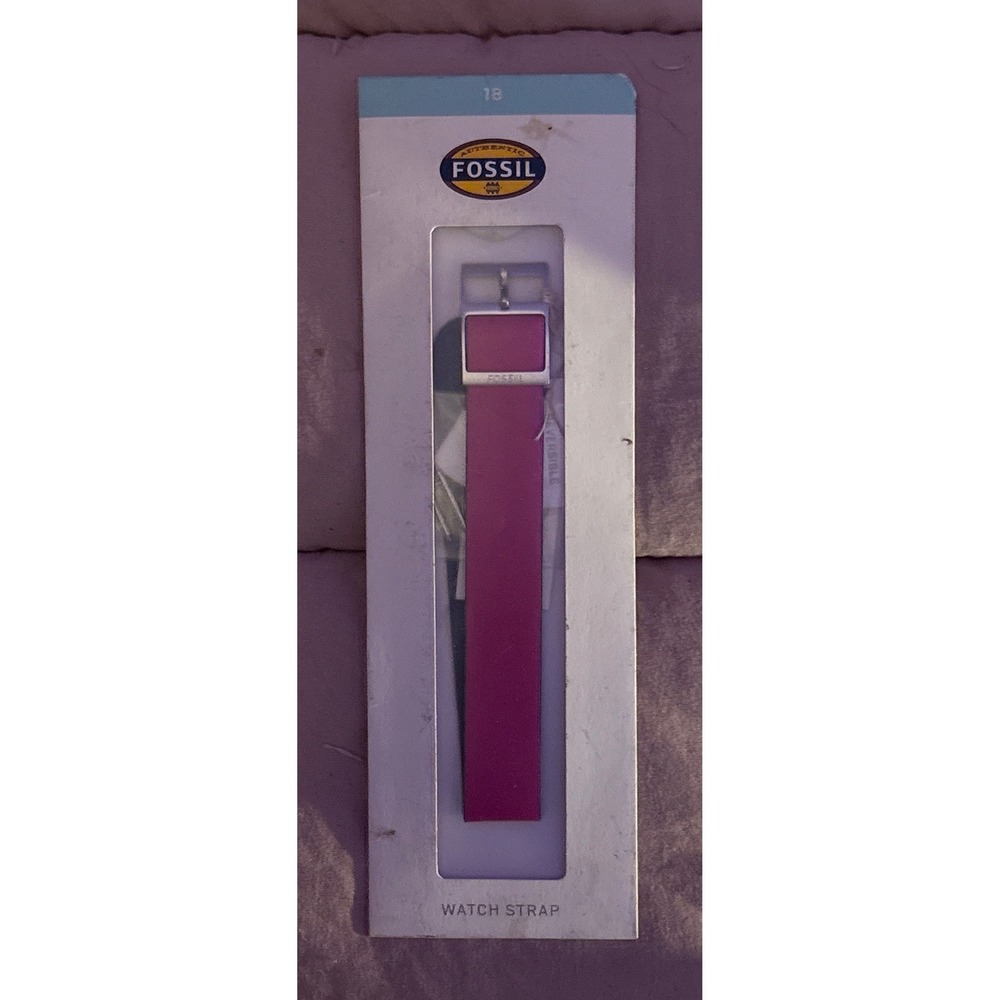 NEW Fossil 18mm Pink Watch Strap Replacement Band Stainless Buckle
